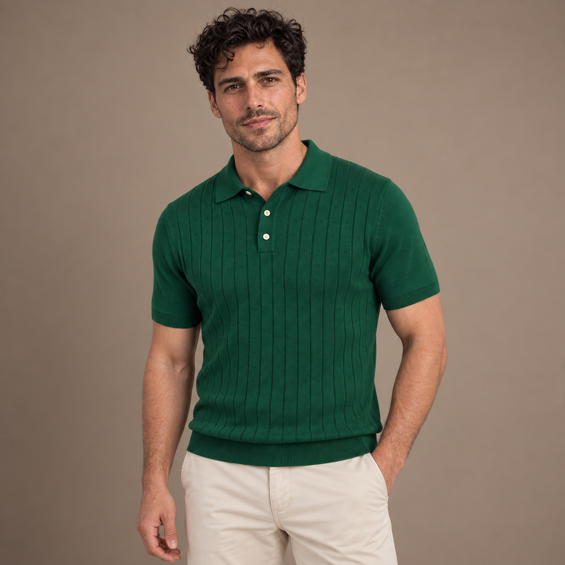 Men's Short-Sleeved Casual Polo Shirt