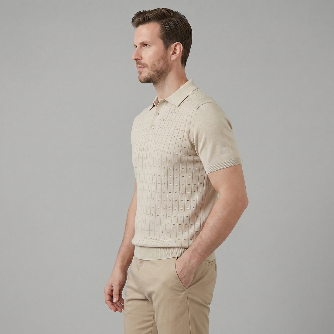 Men's Short-Sleeved Casual Polo Shirt