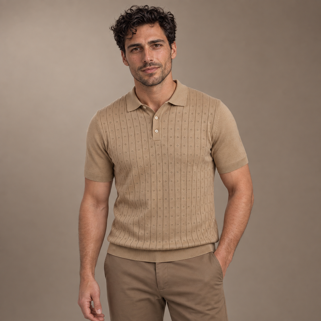 Men's Short-Sleeved Casual Polo Shirt