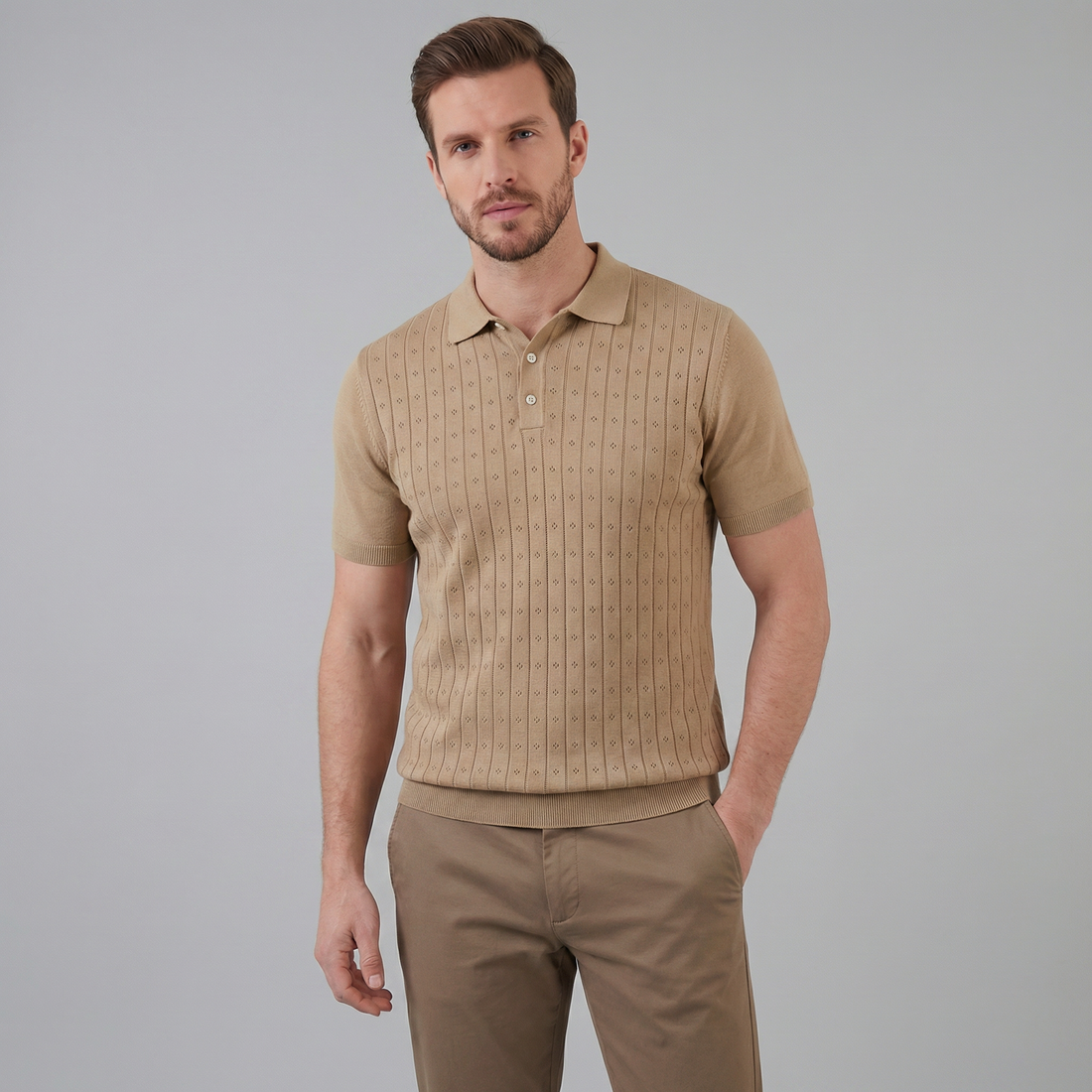 Men's Short-Sleeved Casual Polo Shirt