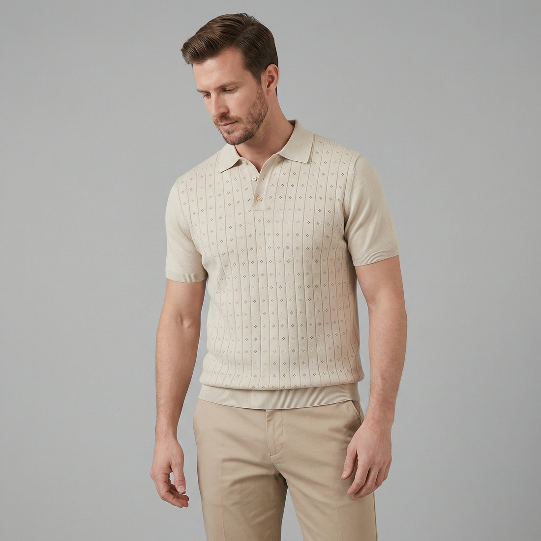 Men's Short-Sleeved Casual Polo Shirt
