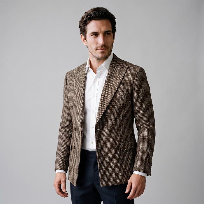 Men's Slim Fit Double-Breasted Blazer