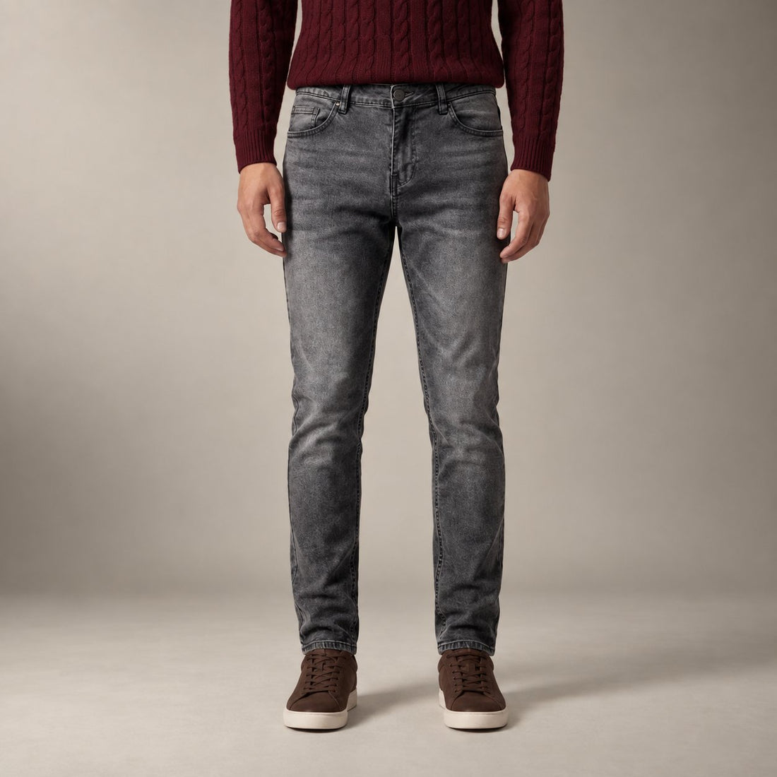 Men's Slim Fit Grey Jeans