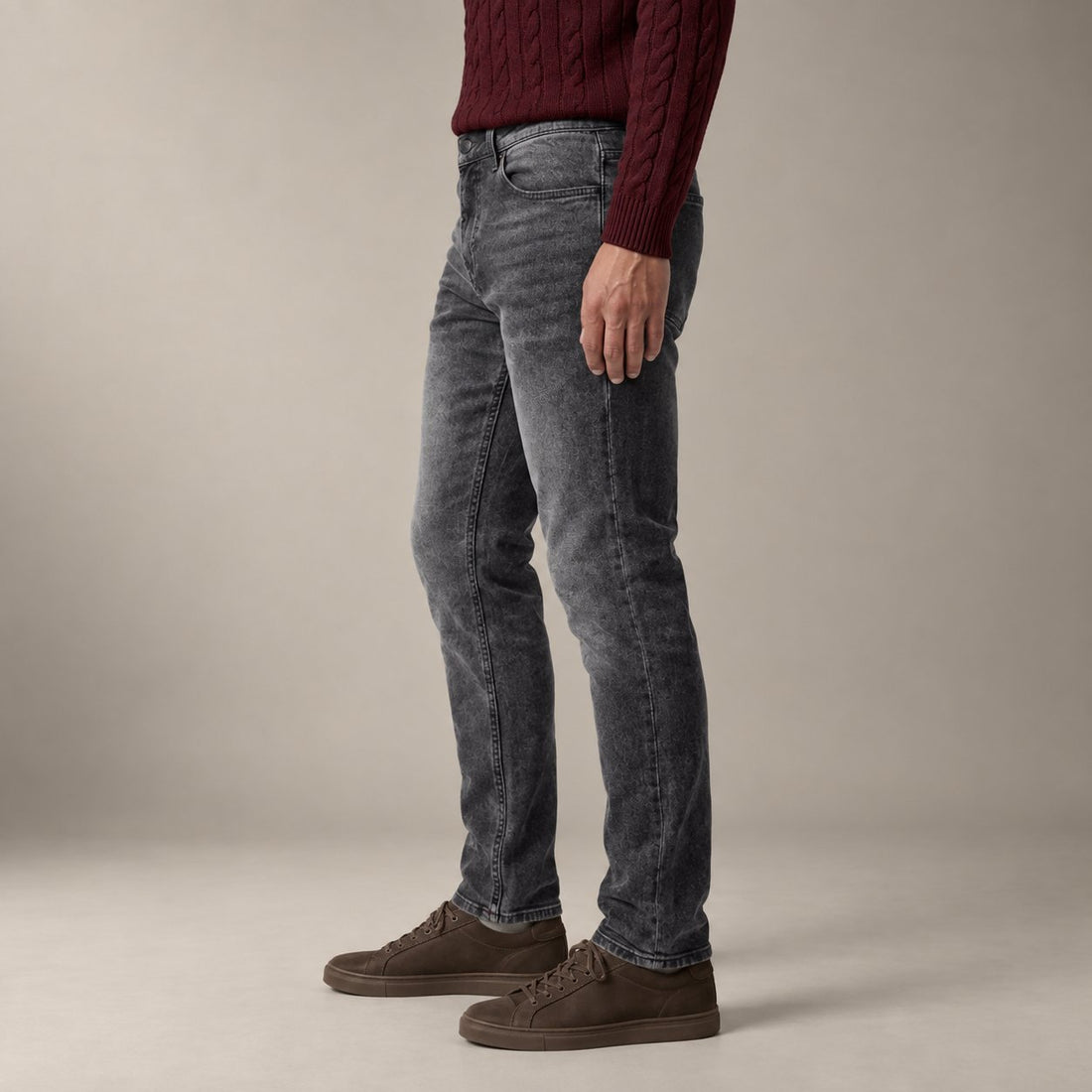 Men's Slim Fit Grey Jeans