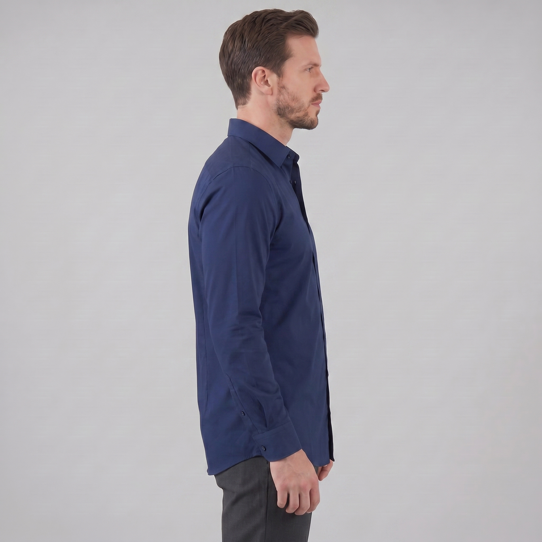 Men's Slim Fit Long-Sleeve Dress Shirt
