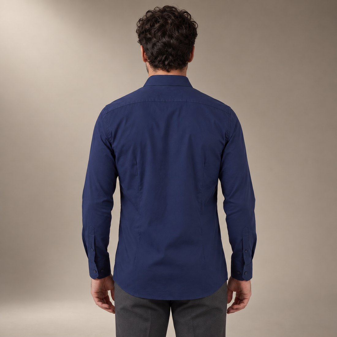 Men's Slim Fit Long-Sleeve Dress Shirt