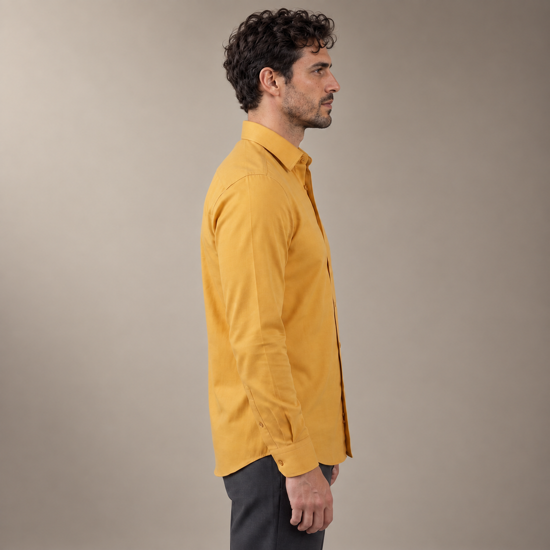 Men's Slim Fit Long-Sleeve Dress Shirt