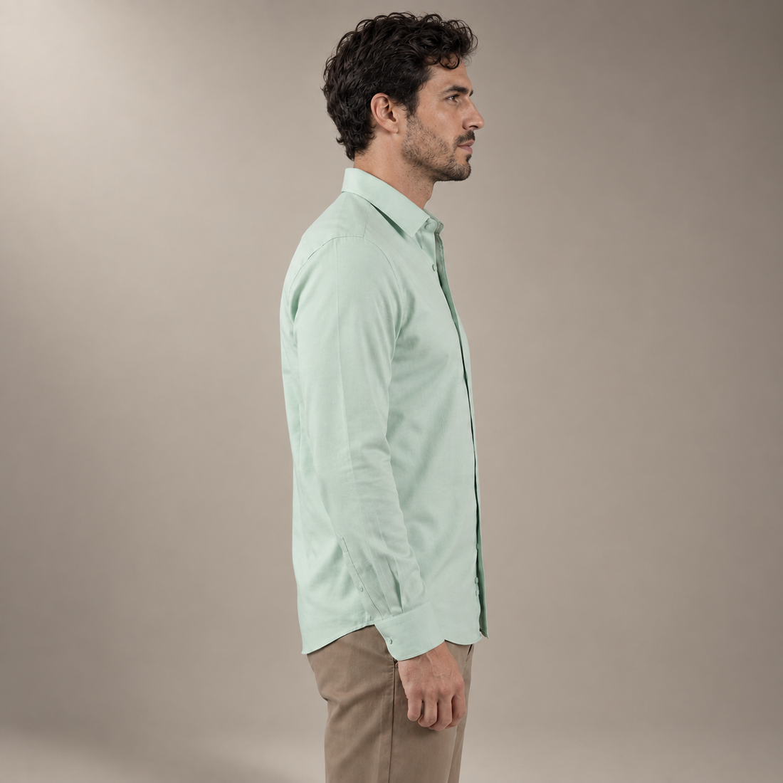 Men's Slim Fit Long-Sleeve Dress Shirt