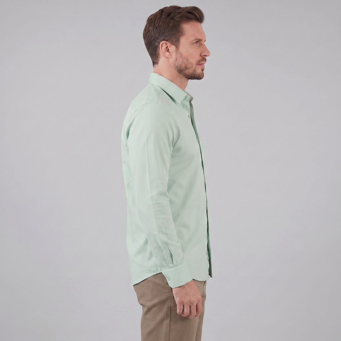 Men's Slim Fit Long-Sleeve Dress Shirt