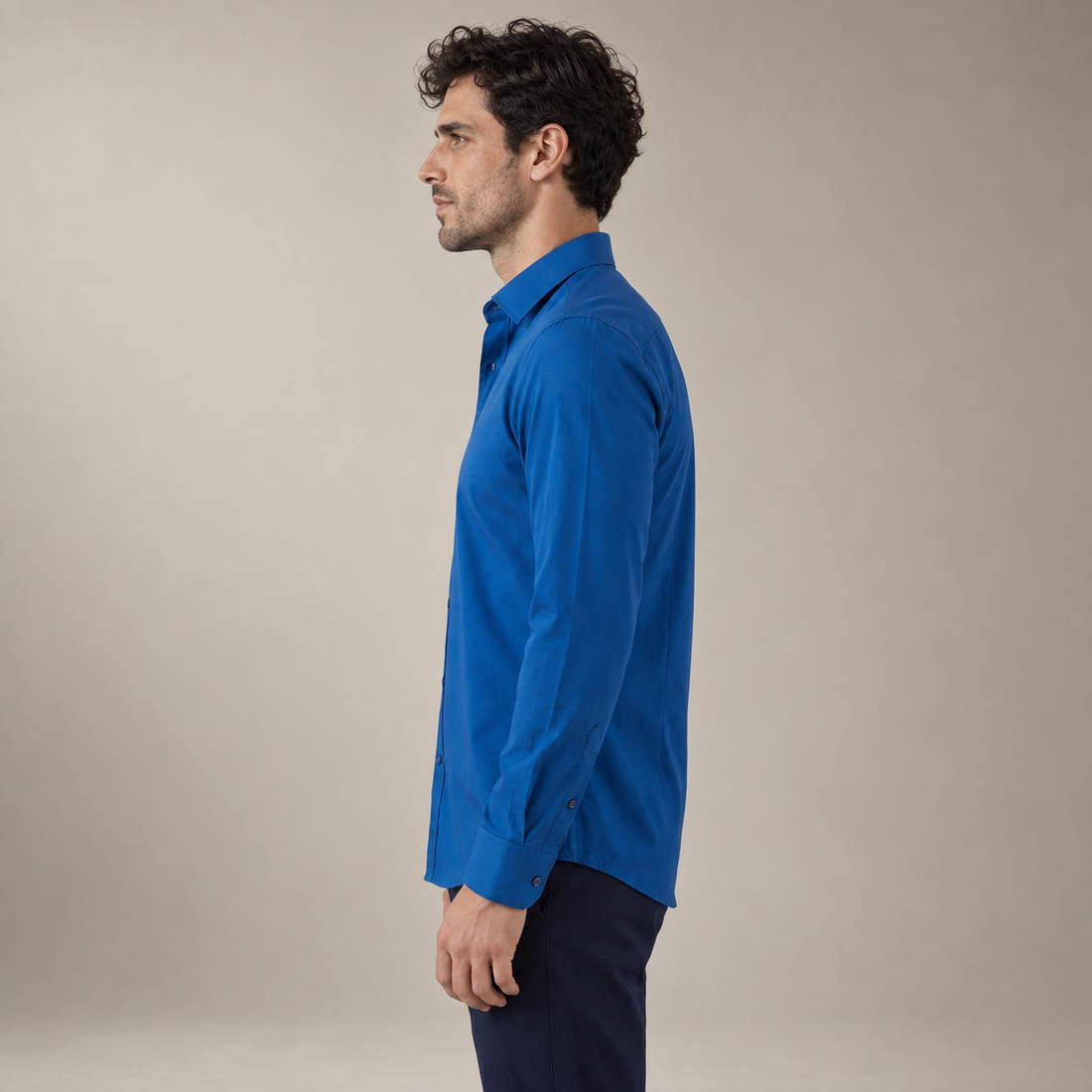 Men's Slim Fit Long-Sleeve Dress Shirt