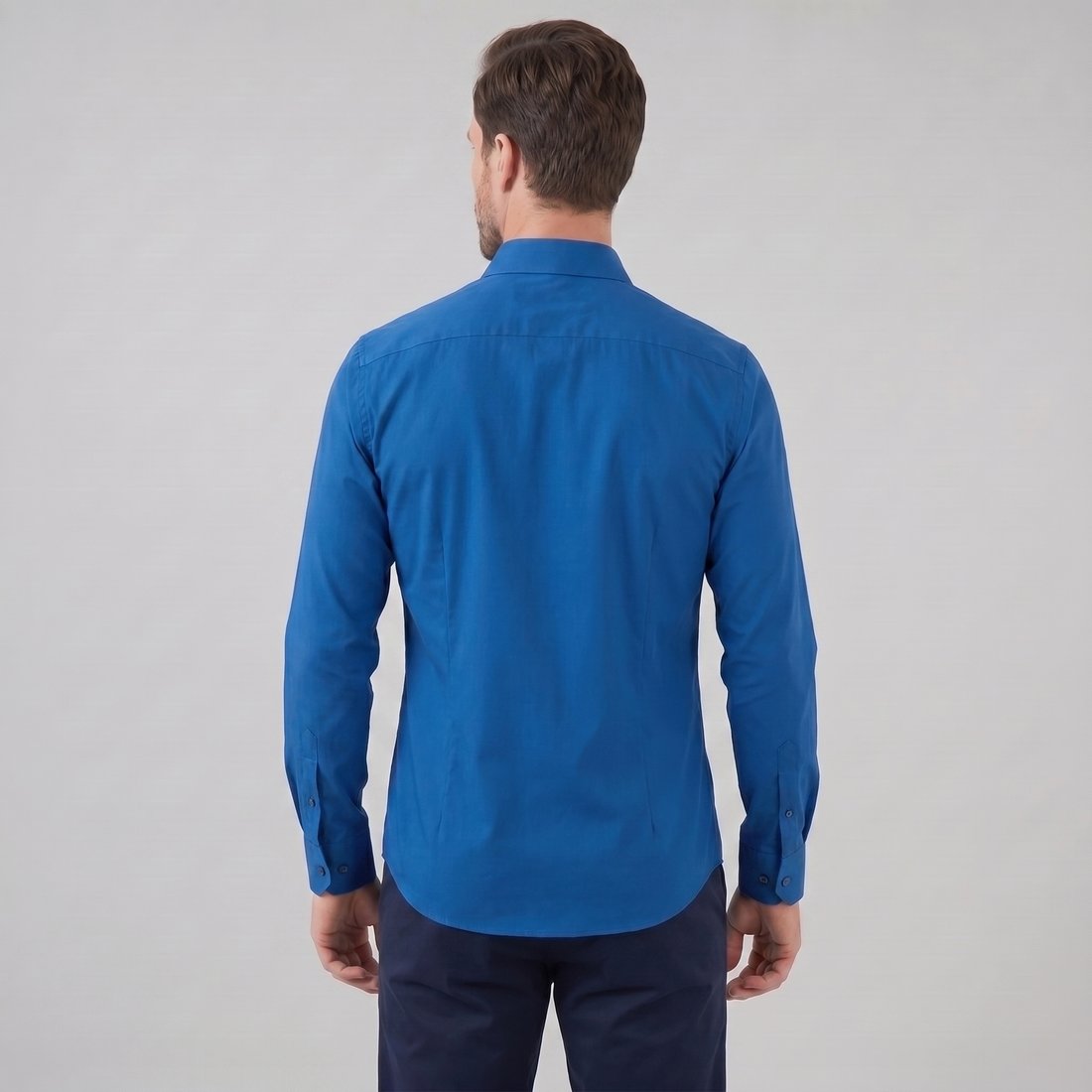 Men's Slim Fit Long-Sleeve Dress Shirt