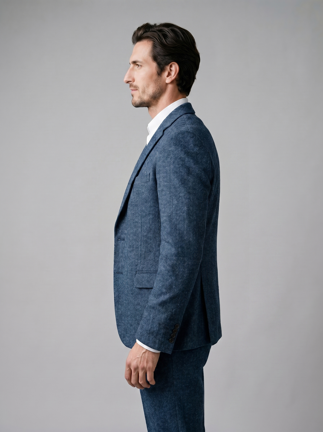 Men's Slim Fit Three-Piece Suit with Vest for Weddings