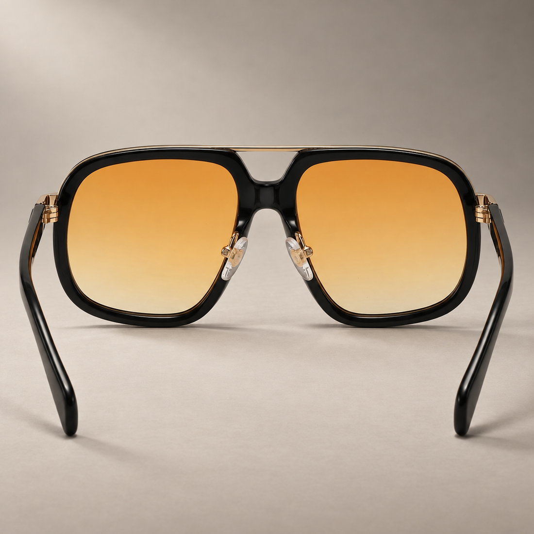 Men's Square Double-Bridge Sunglasses