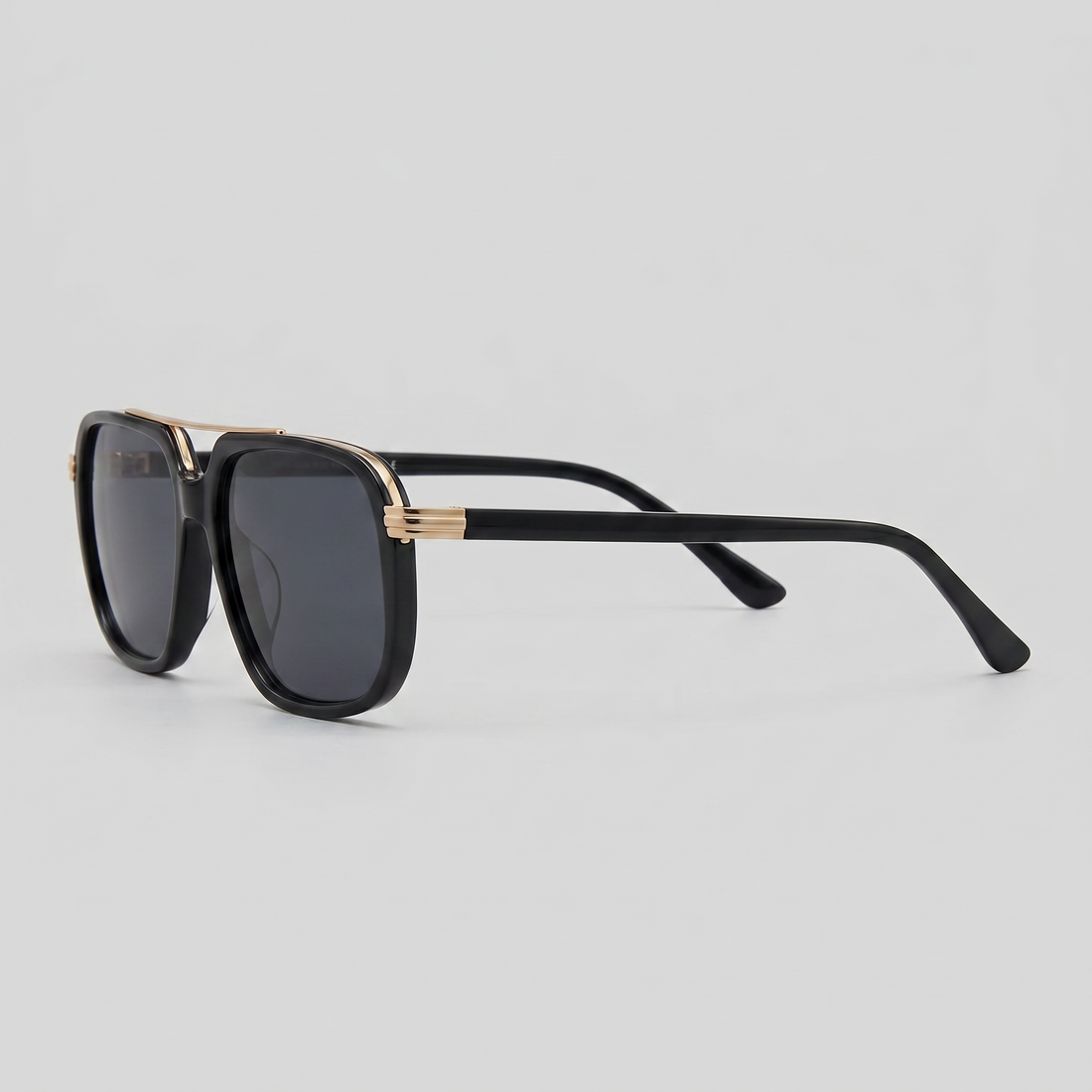 Men's Square Double-Bridge Sunglasses