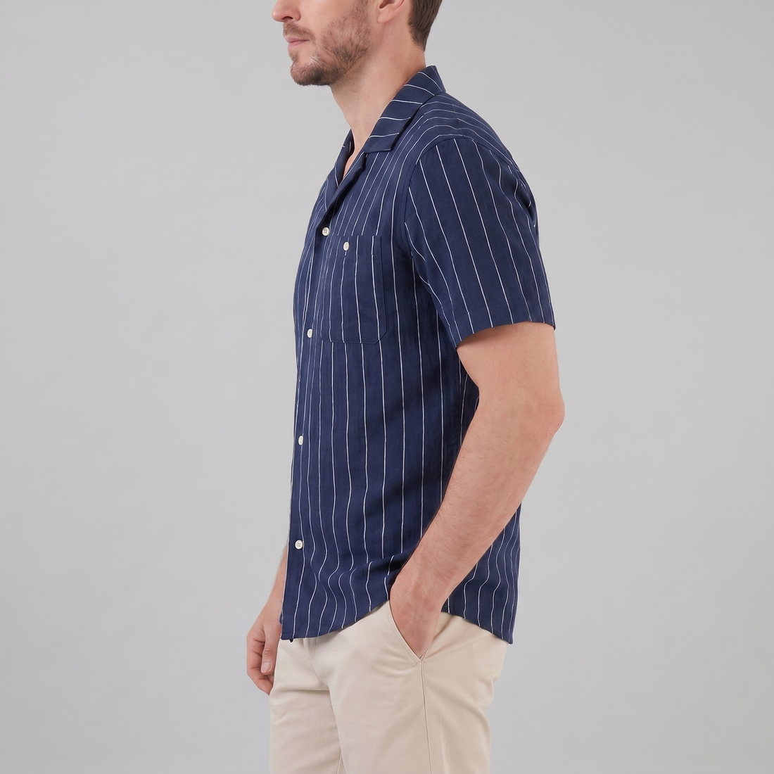 Men's Stripe Button-Down Shirt