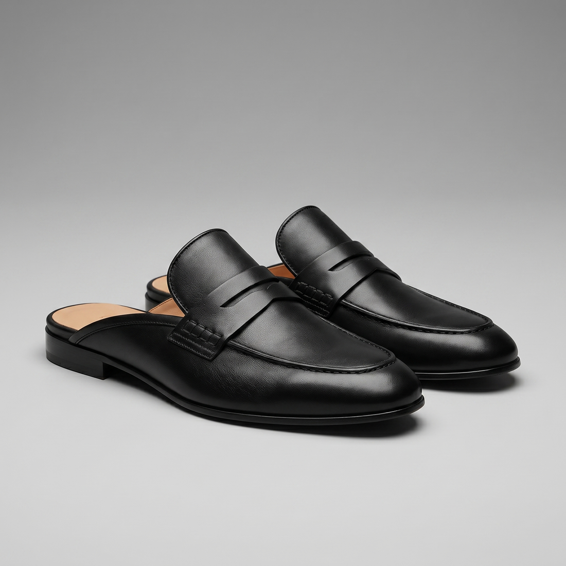 Men's Suede Backless Penny Loafers