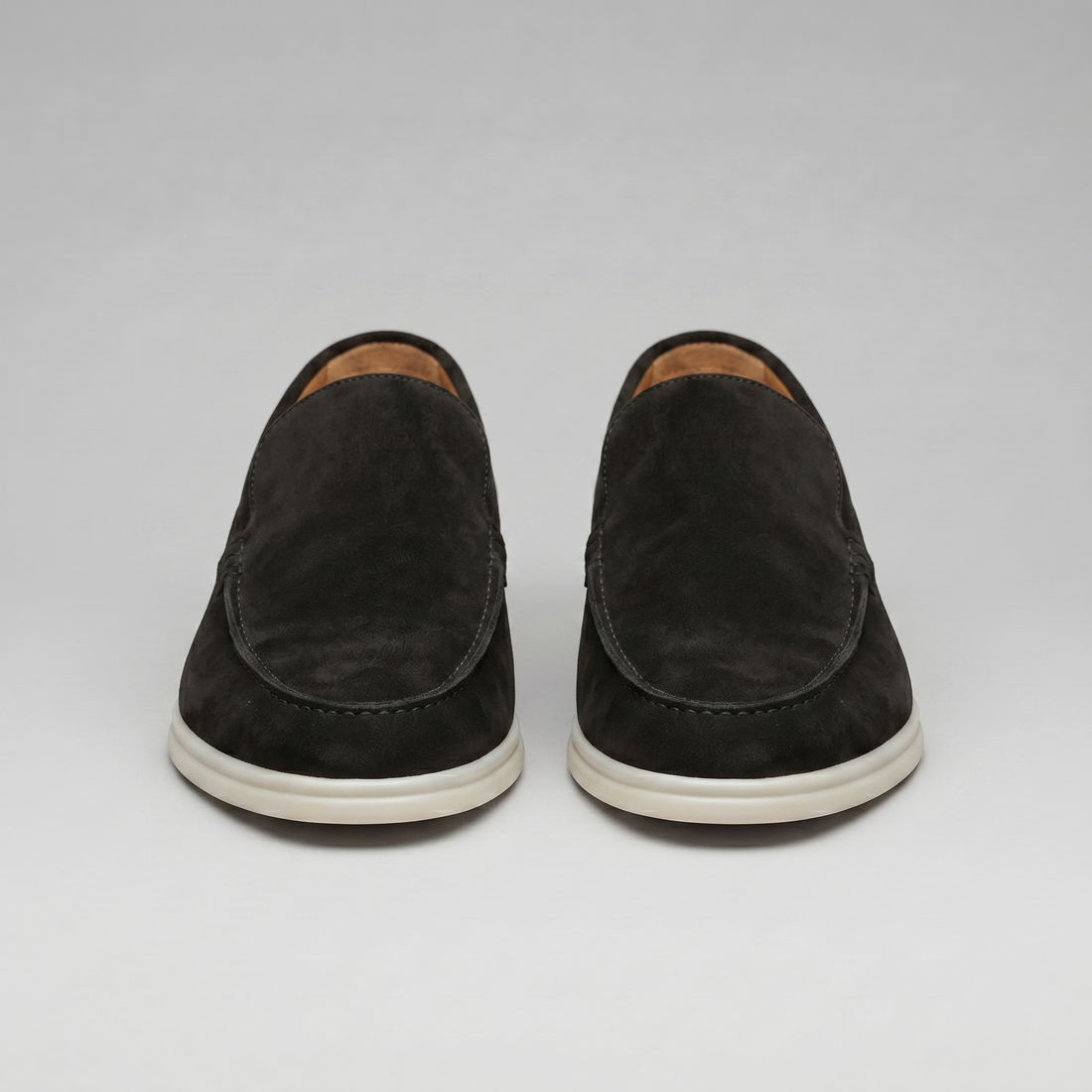 Men's Suede Black Loafers