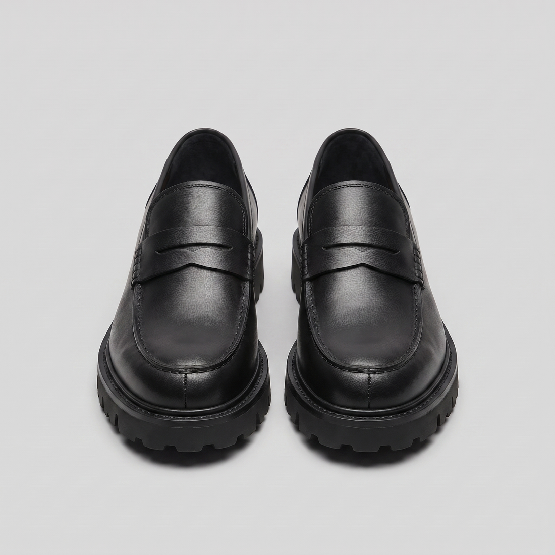 Men's Suede Chunky Sole Penny Loafers