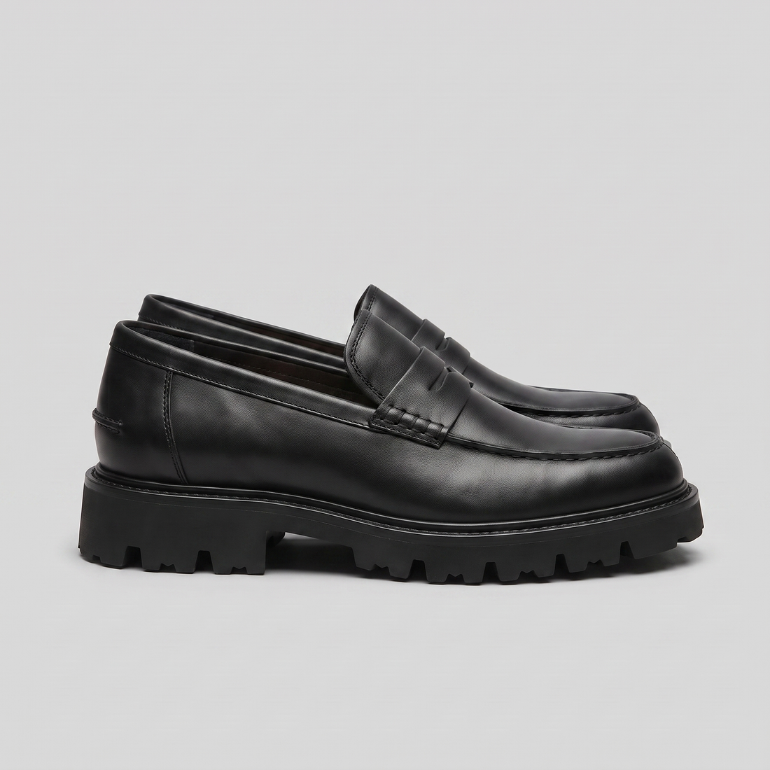 Men's Suede Chunky Sole Penny Loafers