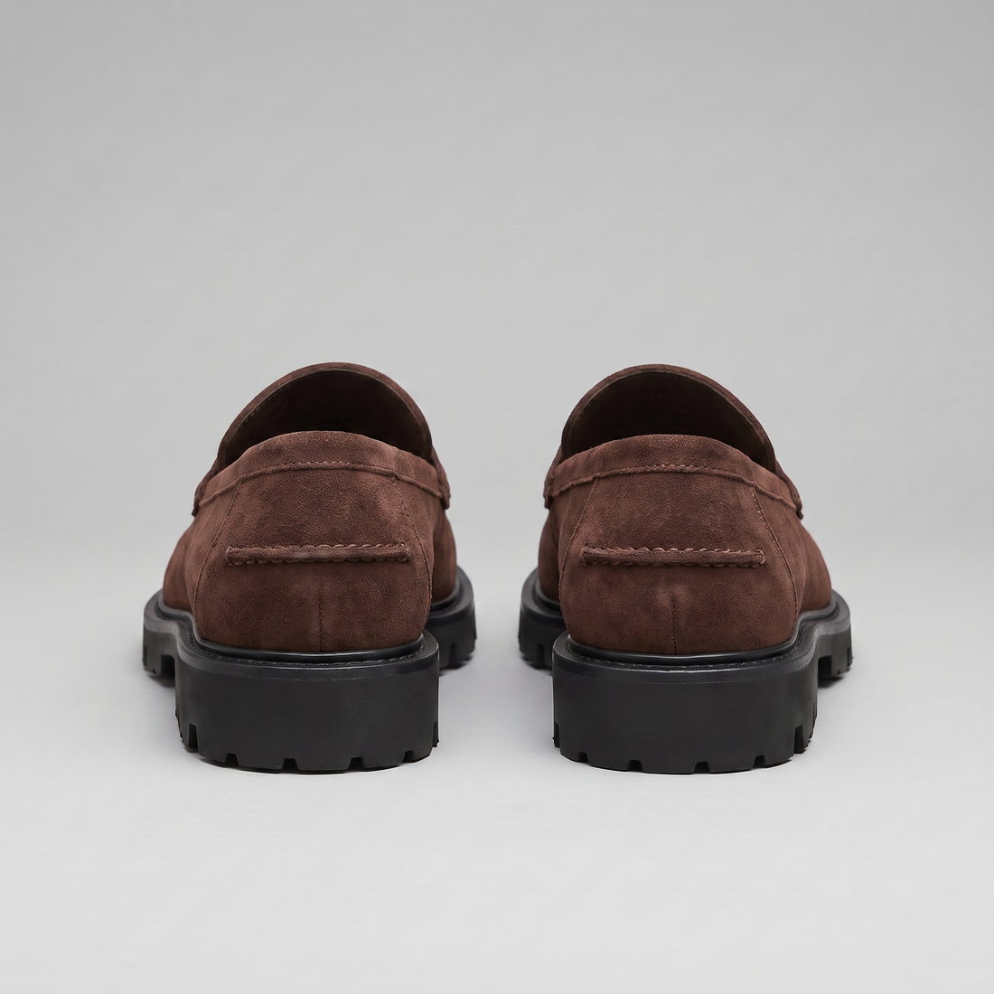 Men's Suede Chunky Sole Penny Loafers