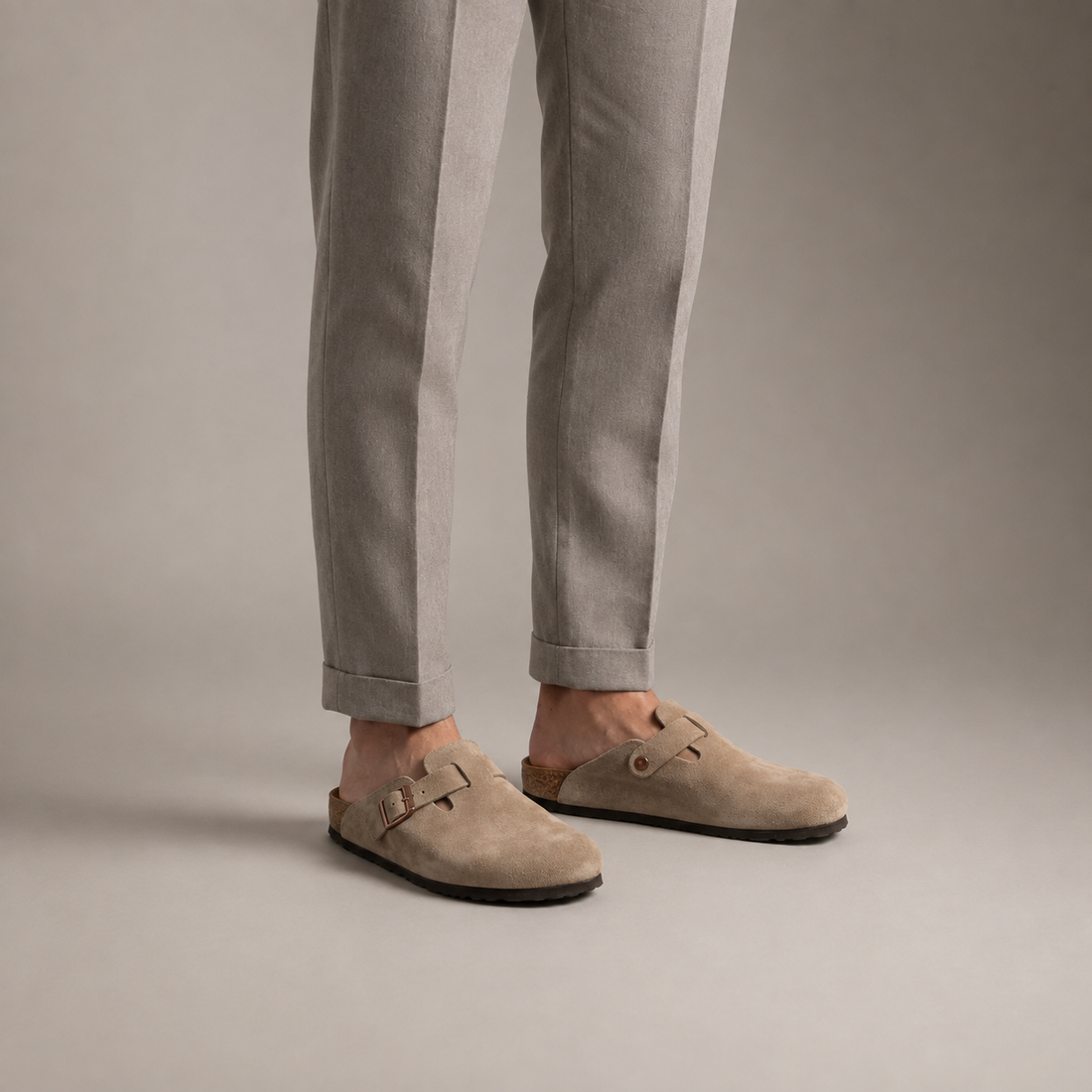 Men's Suede Clogs - Stylish Comfort Loafers