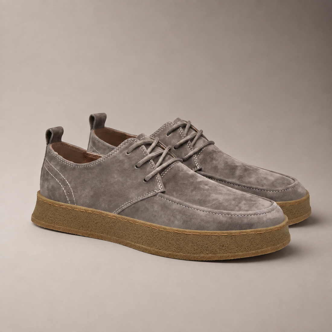 Men's Suede-Effect Lace-Up Casual Shoes
