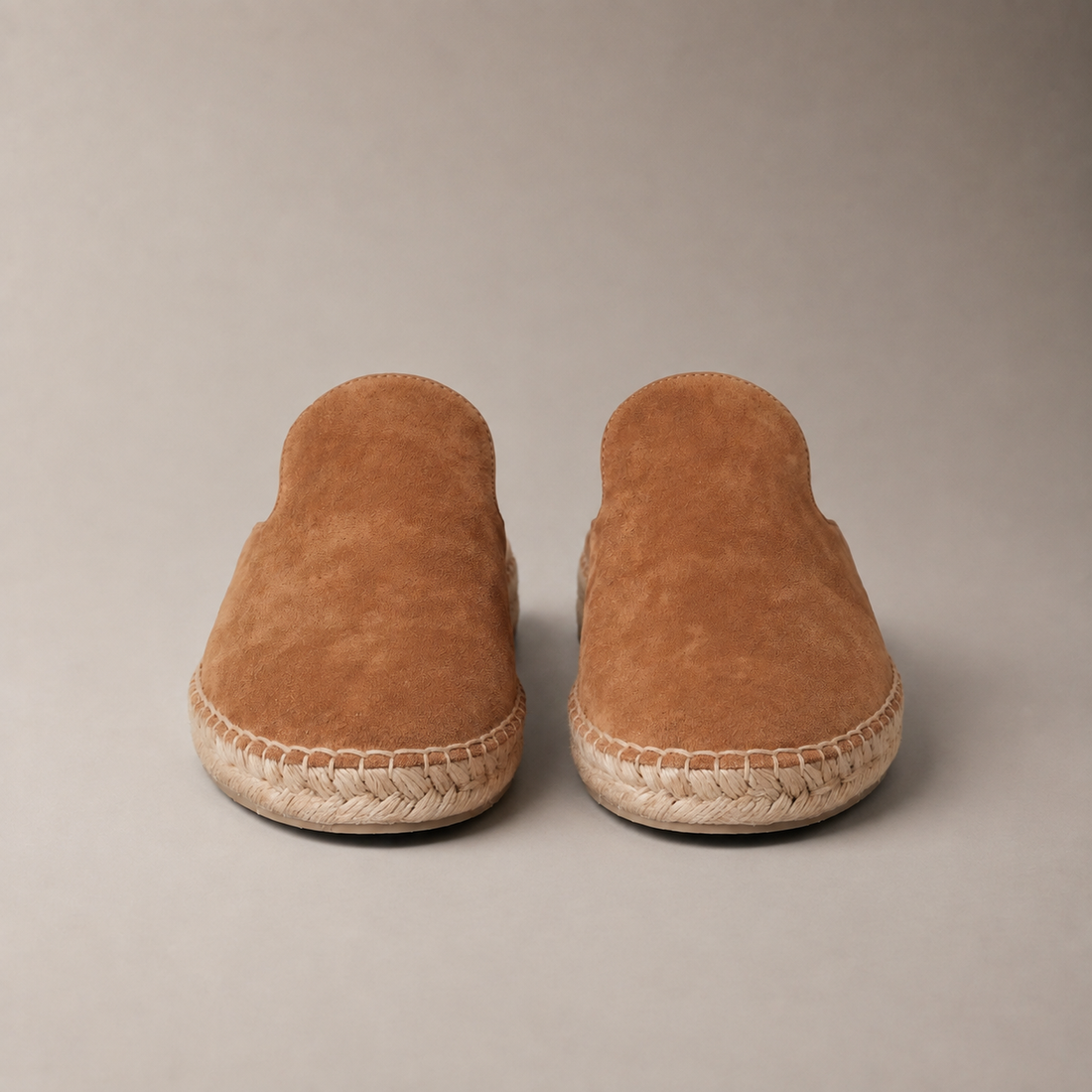 Men's Suede Espadrille Mule Loafers