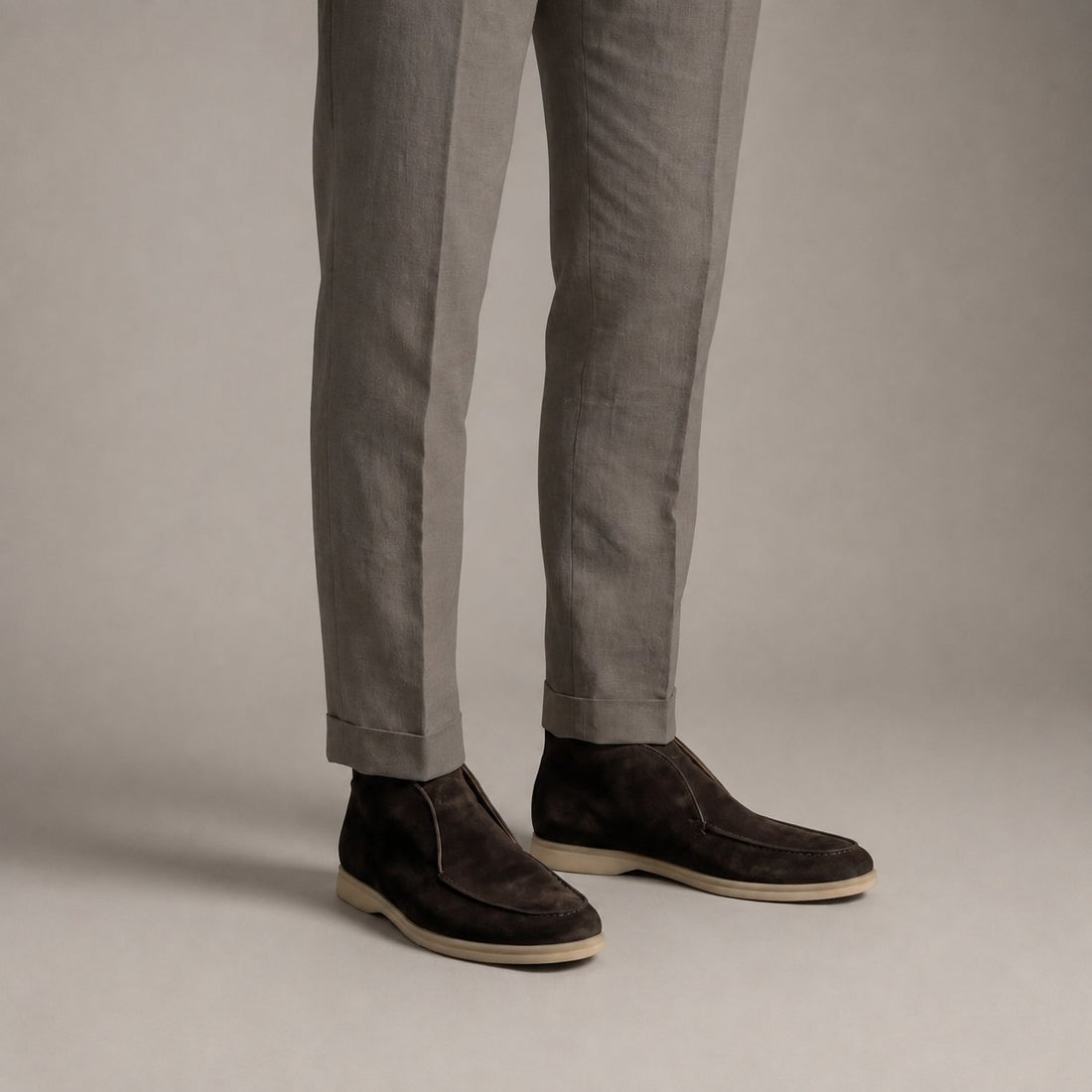 Men's Suede High Loafers