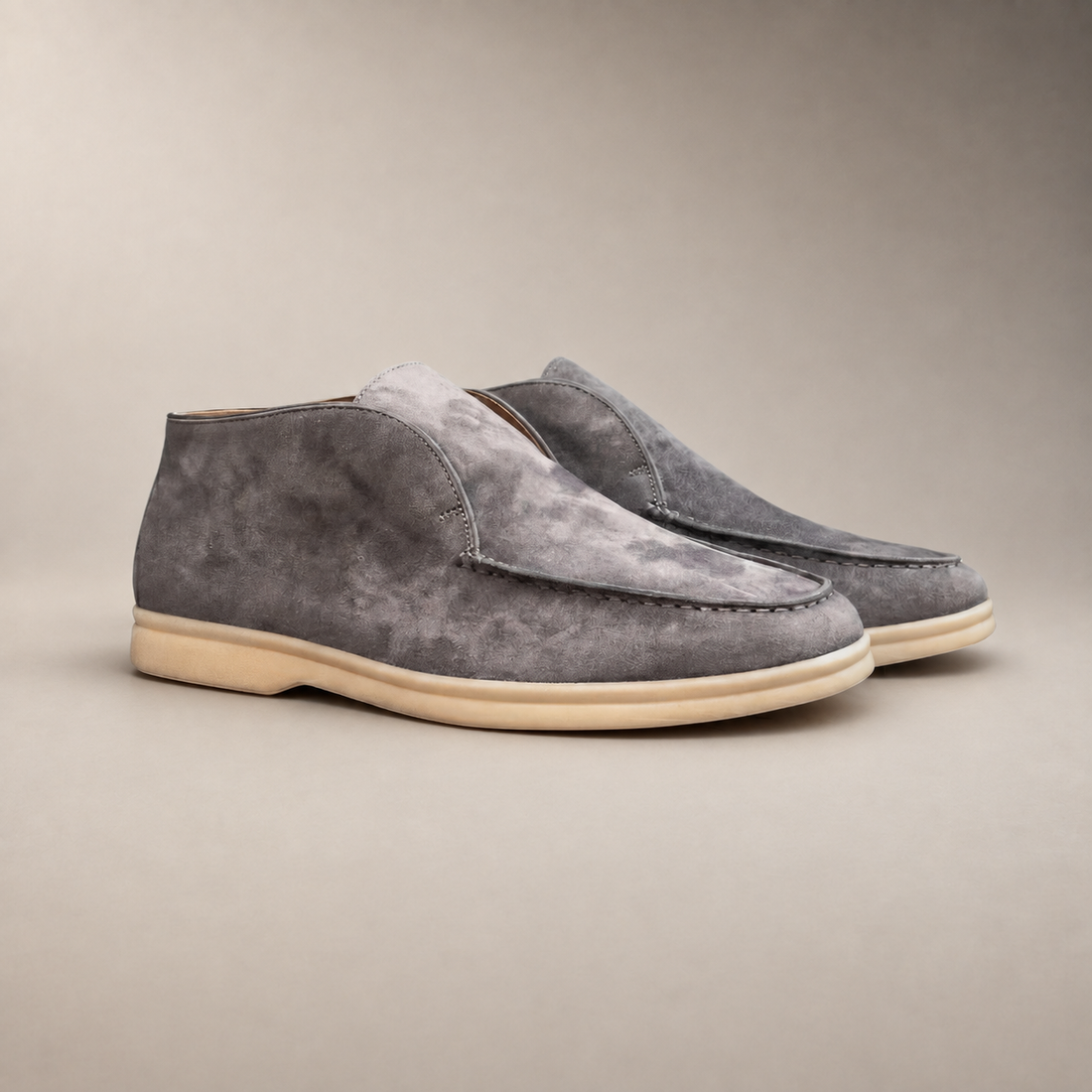 Men's Suede High Loafers
