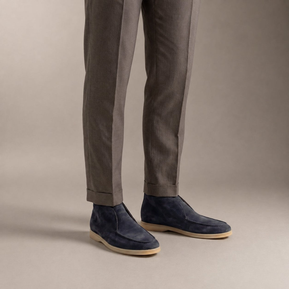 Men's Suede High Loafers