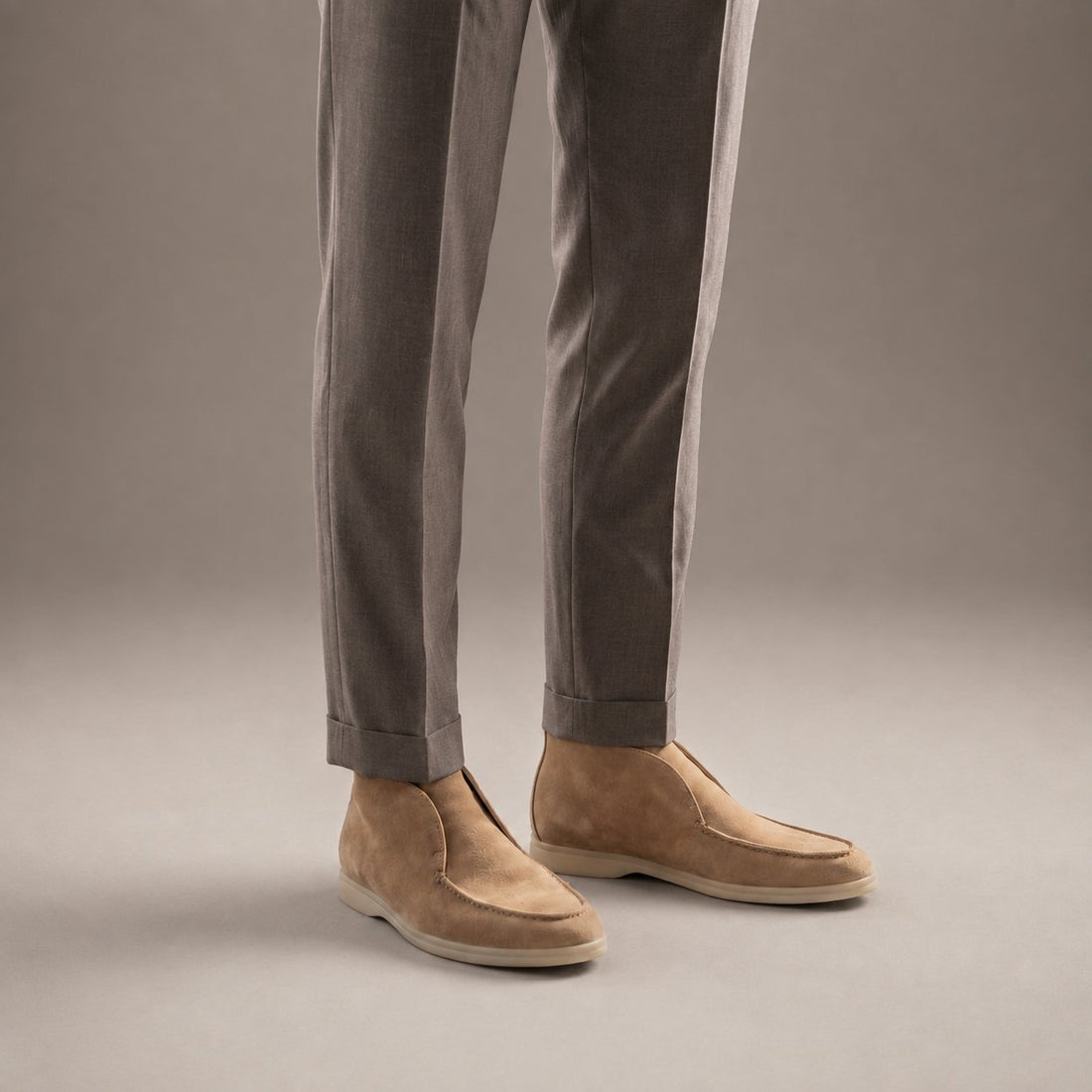 Men's Suede High Loafers