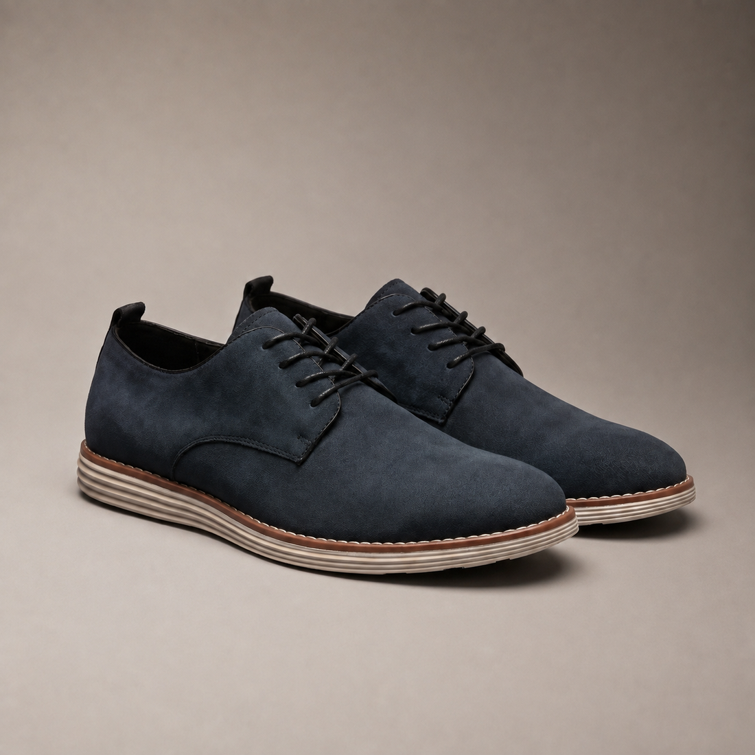 Men's Suede Lace-Up Derby Shoes