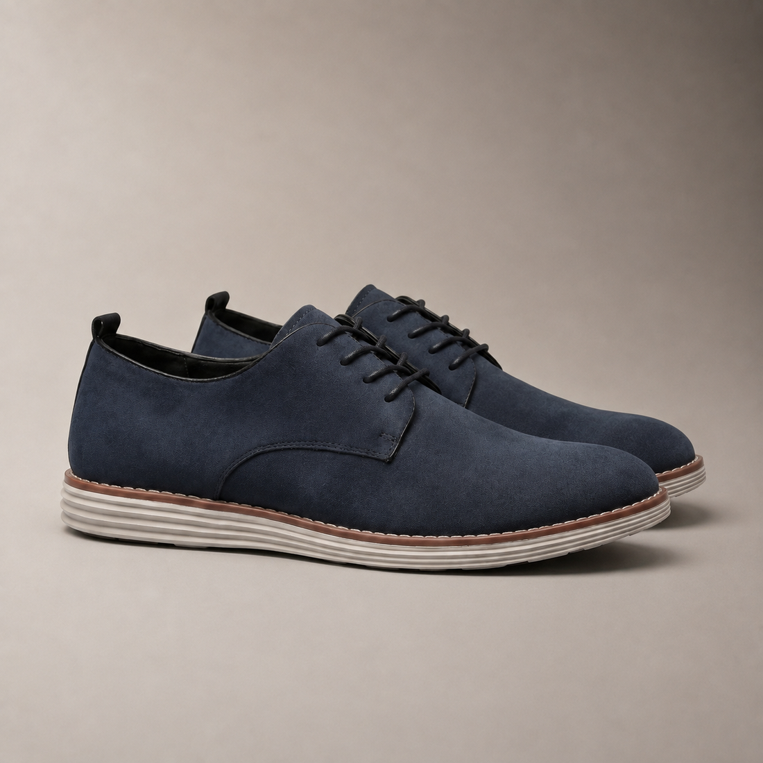 Men's Suede Lace-Up Derby Shoes