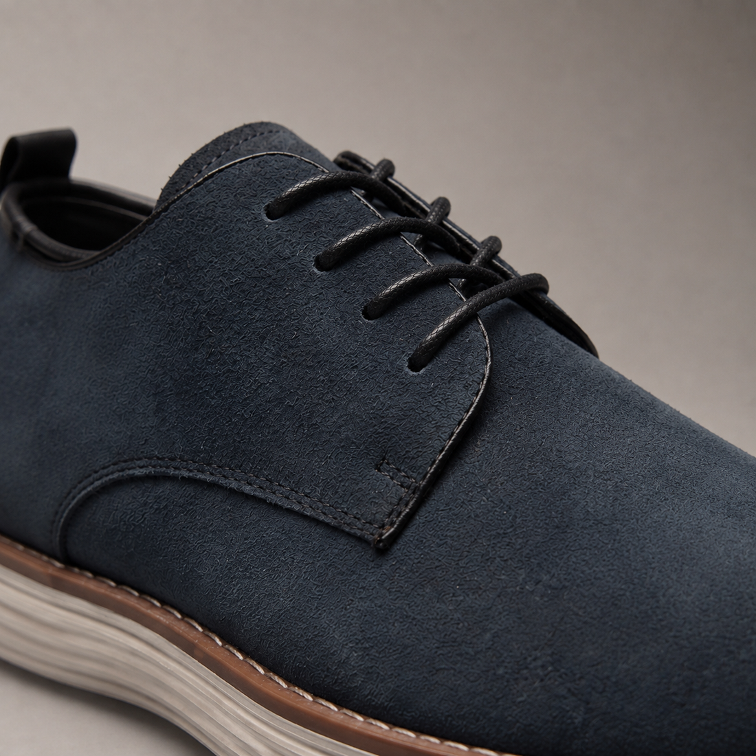 Men's Suede Lace-Up Derby Shoes
