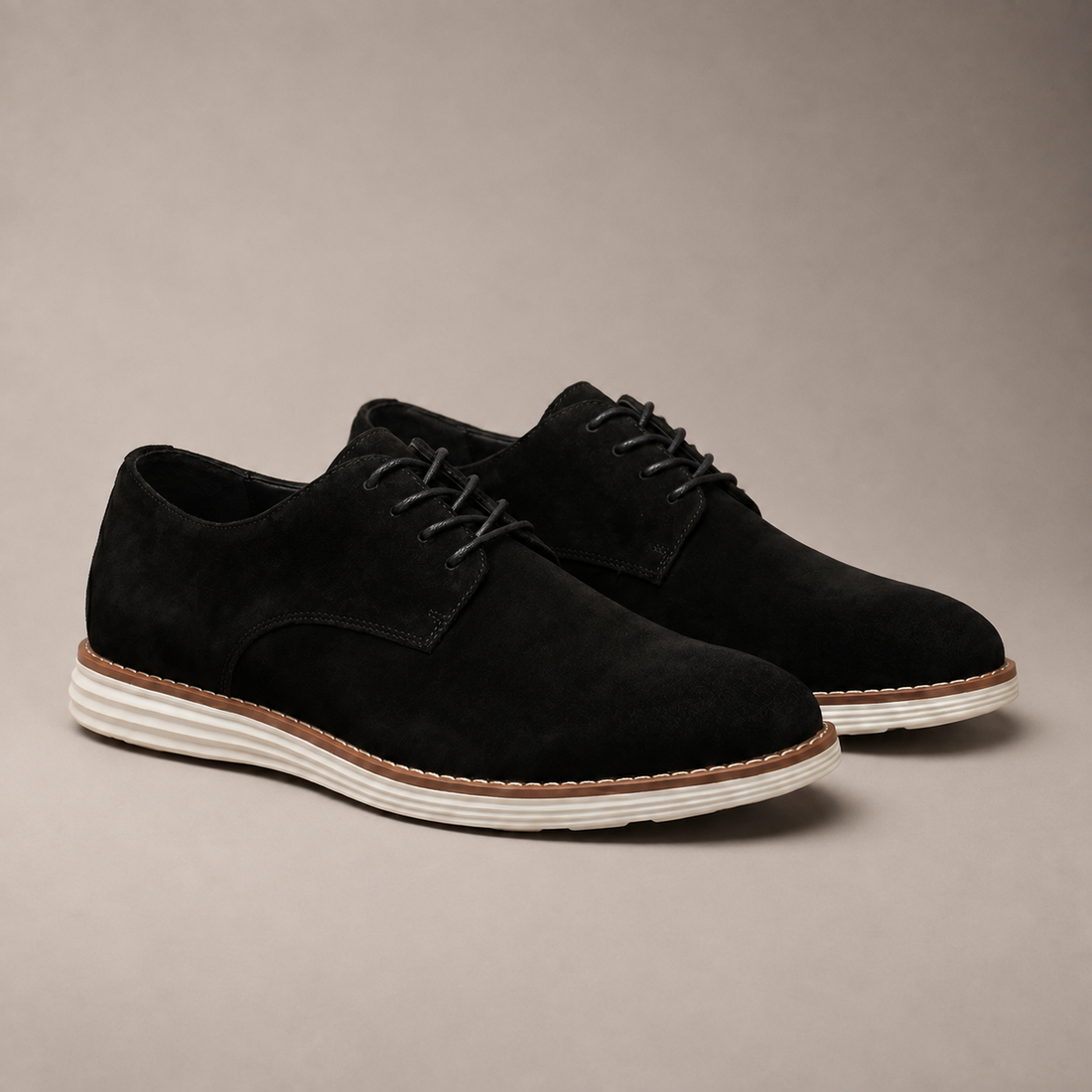 Men's Suede Lace-Up Derby Shoes