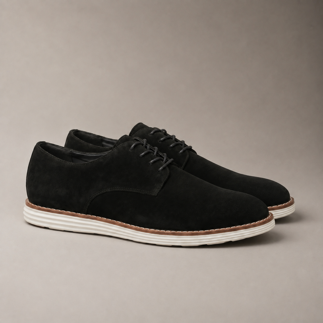 Men's Suede Lace-Up Derby Shoes