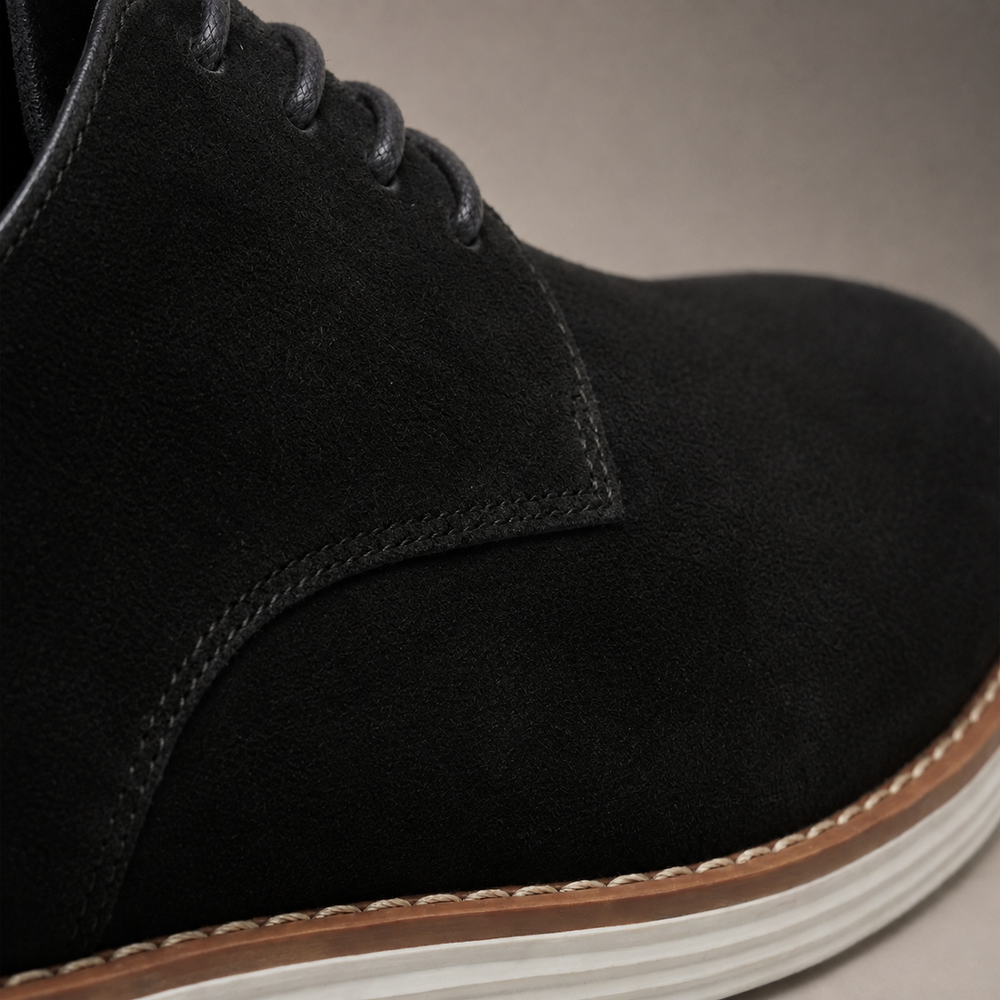 Men's Suede Lace-Up Derby Shoes