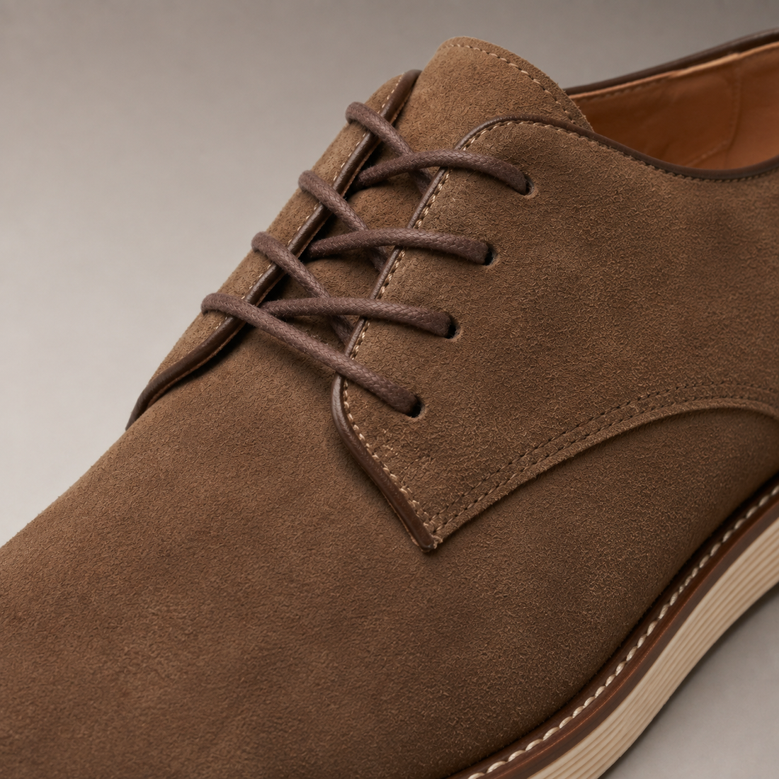 Men's Suede Lace-Up Derby Shoes