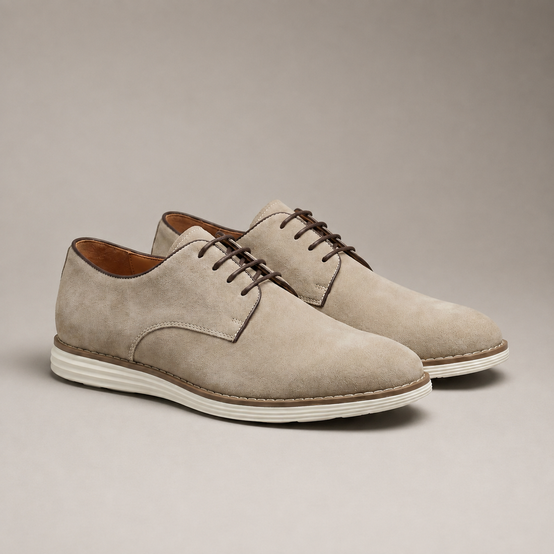 Men's Suede Lace-Up Derby Shoes