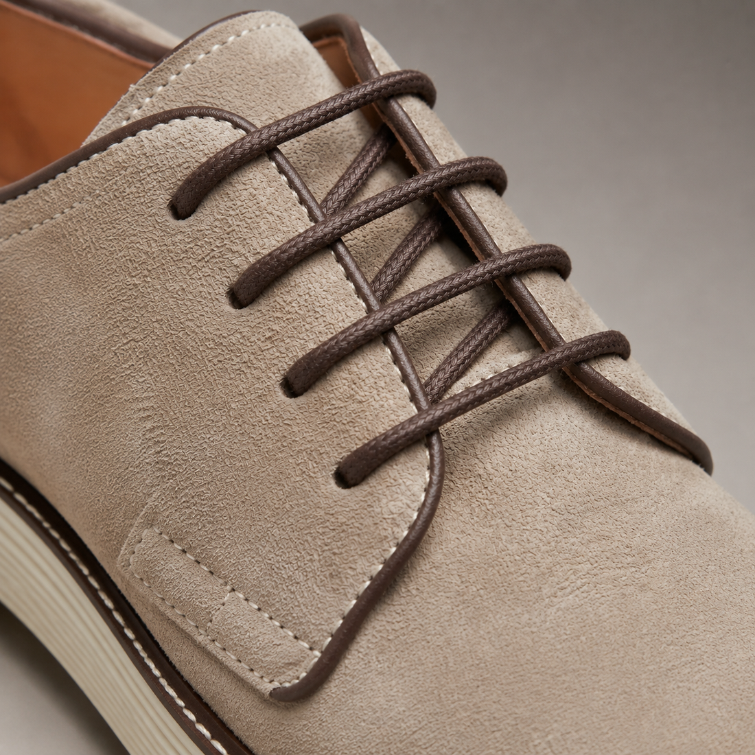 Men's Suede Lace-Up Derby Shoes