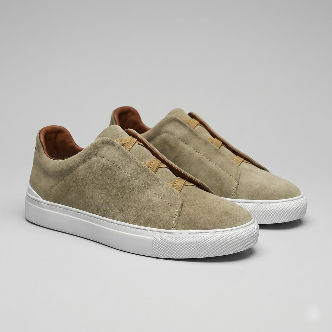 Men's Suede Leather Slip-On Trainers