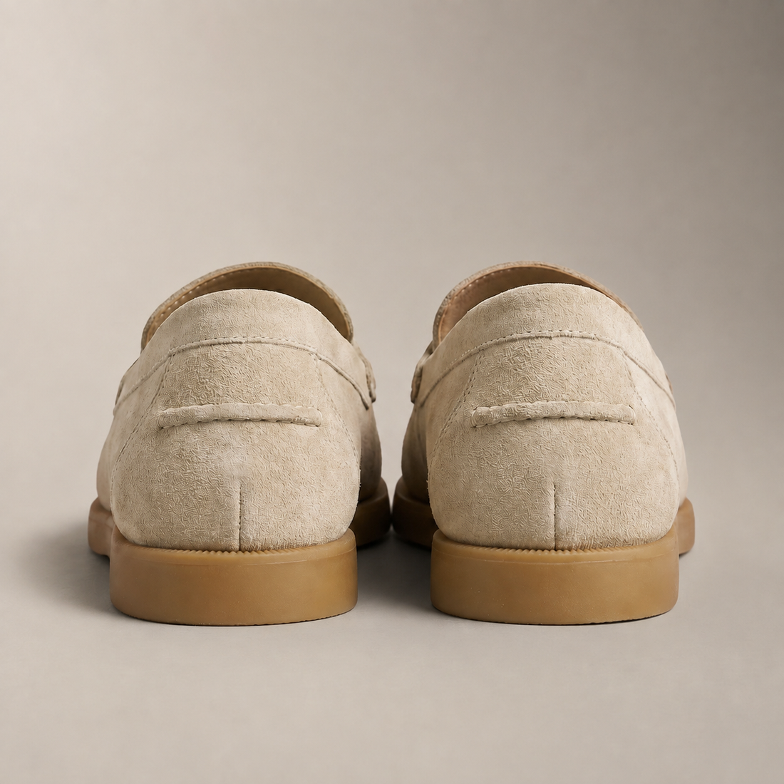 Men's Suede Loafers with Classic Details