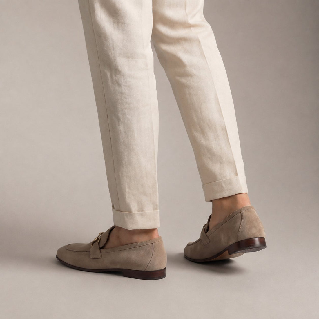 Men's Suede Loafers with Horsebit Detail