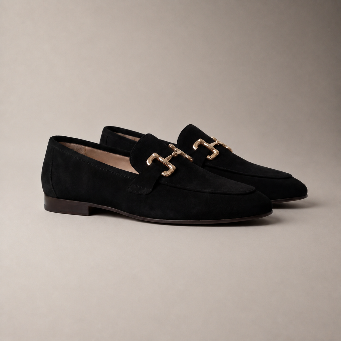 Men's Suede Loafers with Horsebit Detail