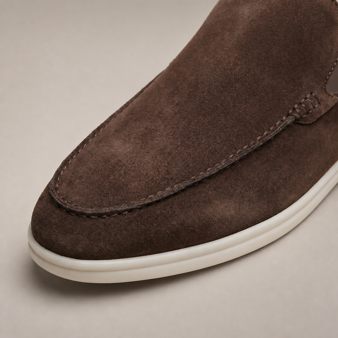 Men's Suede Backless Loafer Mules
