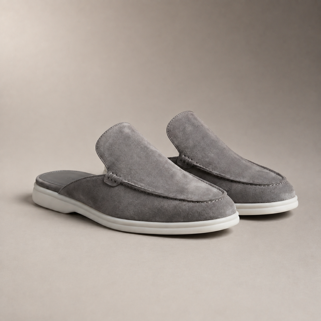 Men's Suede Backless Loafer Mules