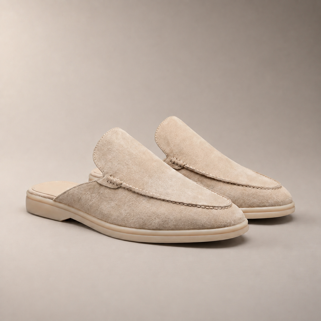 Men's Suede Backless Loafer Mules