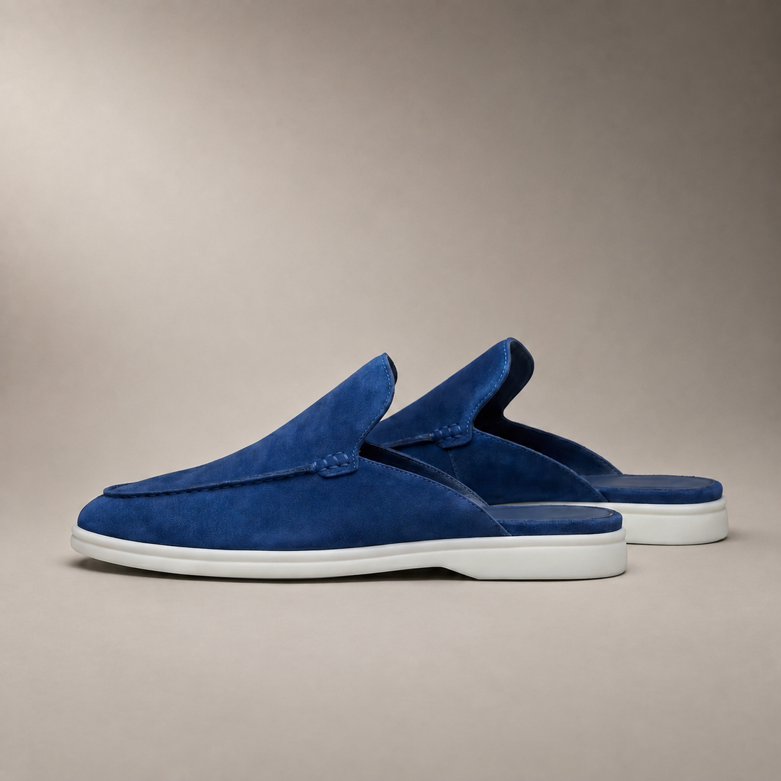 Men's Suede Backless Loafer Mules