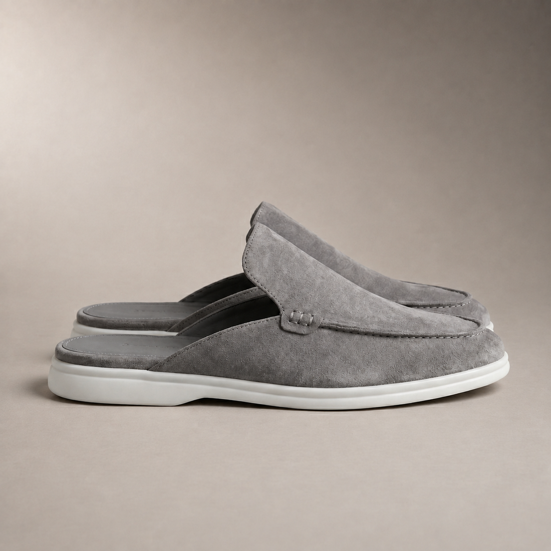 Men's Suede Backless Loafer Mules