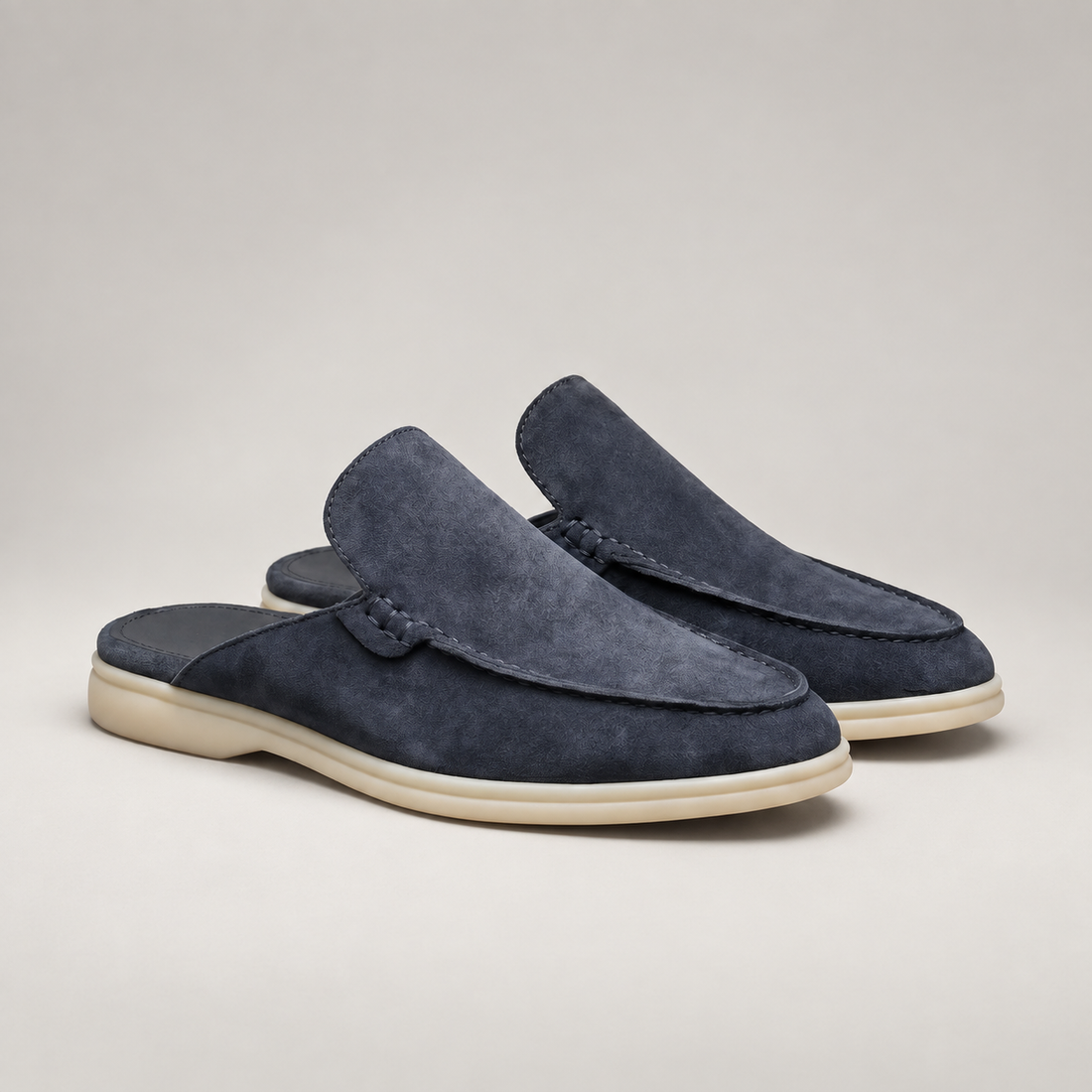 Men's Suede Backless Loafer Mules